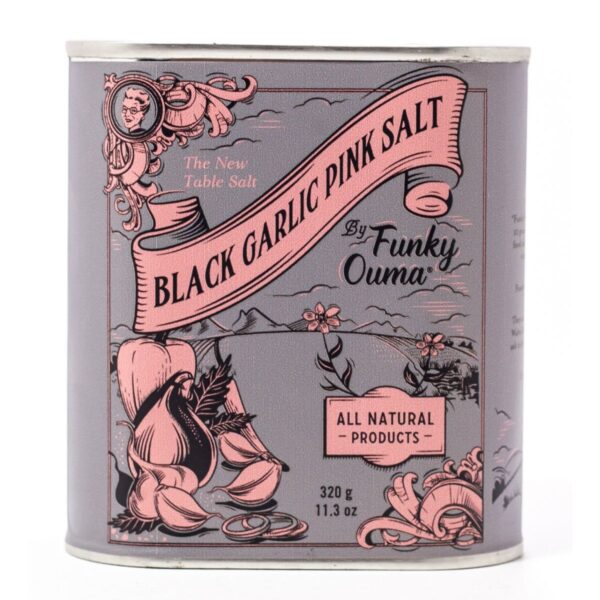 Funky Ouma - Black Garlic Salt - Tin 320g