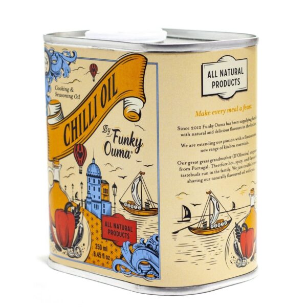 Funky Ouma - Chilli Oil - Tin 250ml - Afbeelding 2