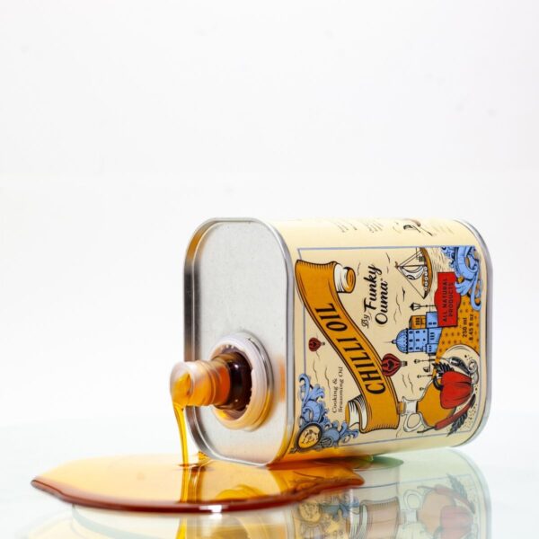 Funky Ouma - Chilli Oil - Tin 250ml - Afbeelding 3