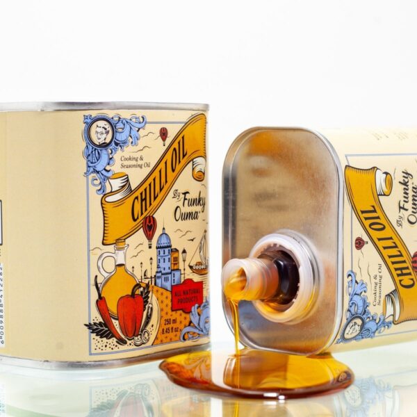 Funky Ouma - Chilli Oil - Tin 250ml - Afbeelding 4