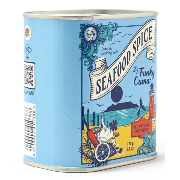Funky Ouma - Seafood Spice - Tin 175g - Afbeelding 2