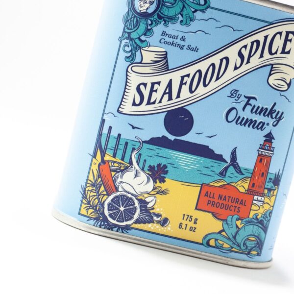 Funky Ouma - Seafood Spice - Tin 175g - Afbeelding 3