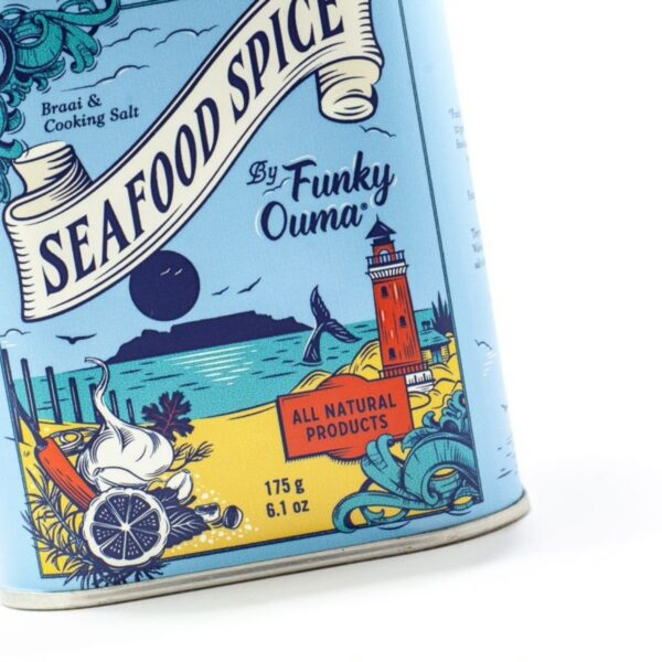 Funky Ouma - Seafood Spice - Tin 175g - Afbeelding 4