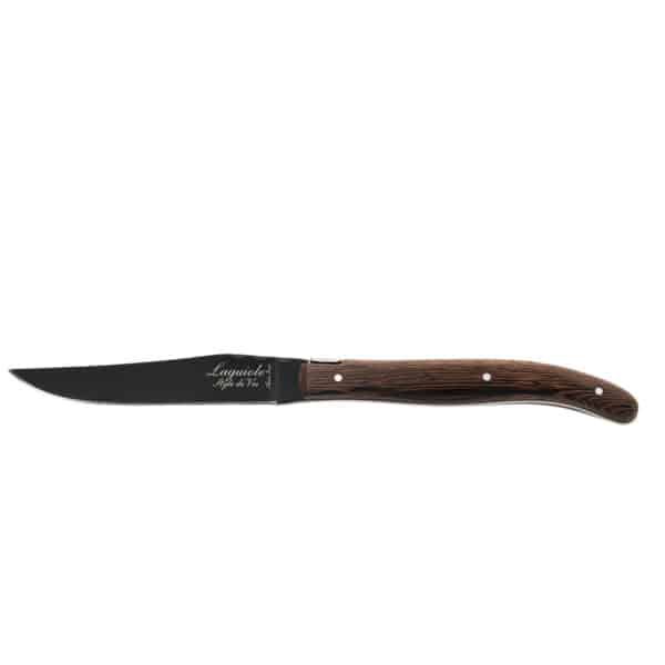 Laguiole Steakmessen Wengé Zwart - 6 stuks - Afbeelding 2