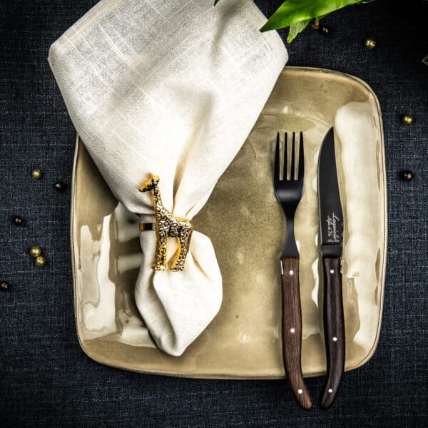 Laguiole Steakmessen Wengé Zwart - 6 stuks - Afbeelding 3