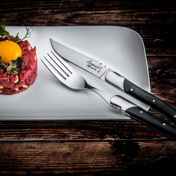 Laguiole Steakmessen Zwart Ebbenhout - 6 stuks - Afbeelding 3