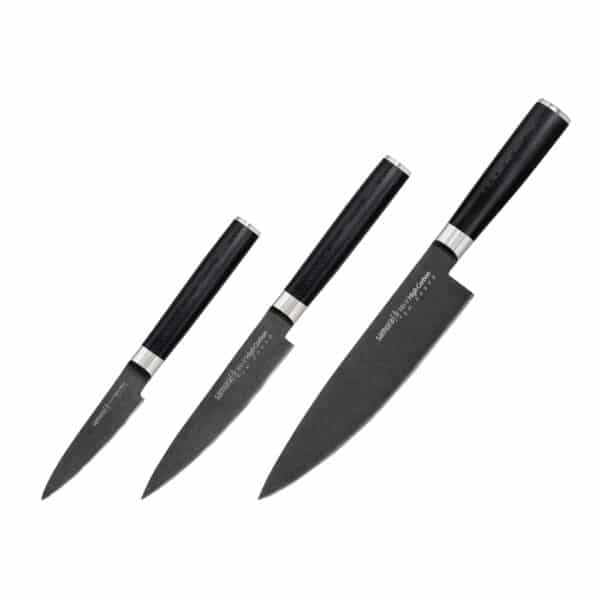 Samura MO-V Stonewash 3-delig messenset in mooie giftbox.