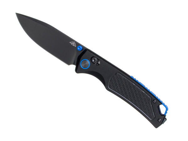 Black Eagle Fuji Midnight Black EDC-zakmes met zwart gecoat lemmet en denim micarta handgreep