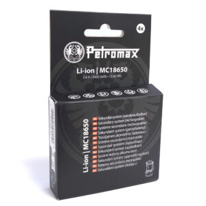 Set van 4 Petromax MC18650 batterijen met 3450 mAh capaciteit