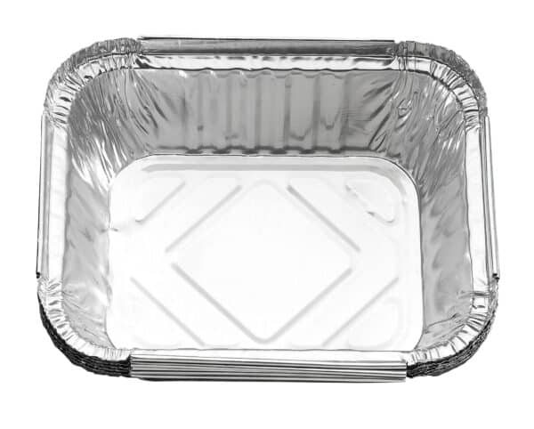Set van 5 aluminium Napoleon vetopvangbakjes klein formaat op witte achtergrond – 14