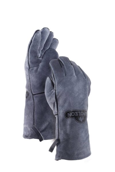 Napoleon lederen BBQ-handschoenen van grijs rundsleer met lange manchetten
