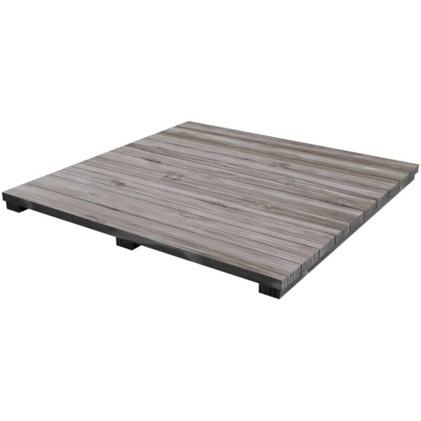 Inleg van verweerd Acacia Wood voor het uitbreidingsframe van Big Green Egg.