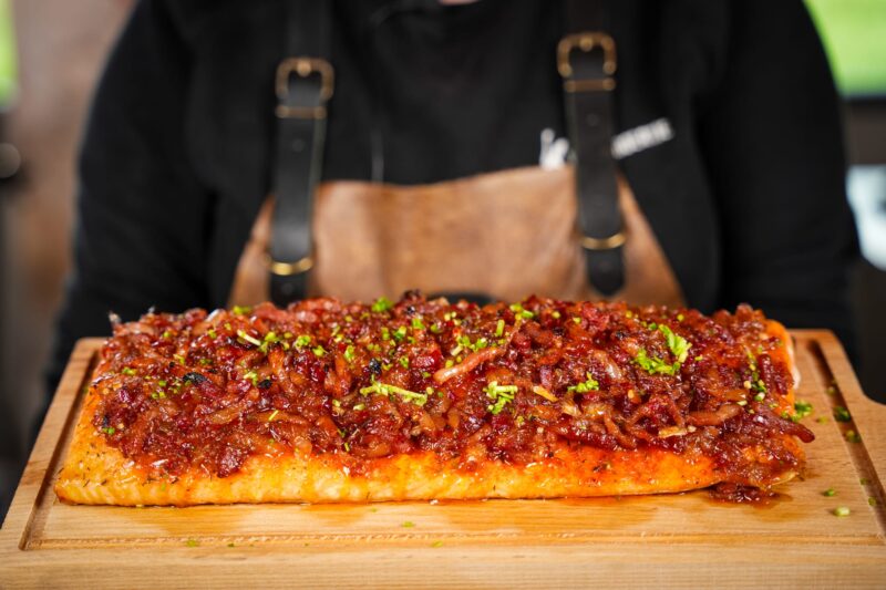 Hot honey & bacon zalm