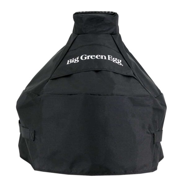 Luxe zwarte afdekhoes voor de Big Green Egg Mini en MiniMax met Egg carrier.