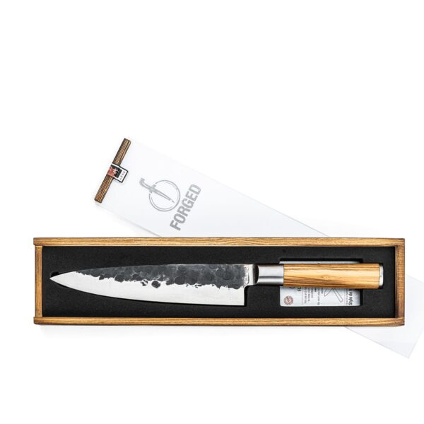 Het Forged Olive koksmes.|Olive koksmes||