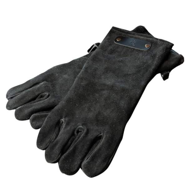Kolenboertje leren handschoenen zwart||