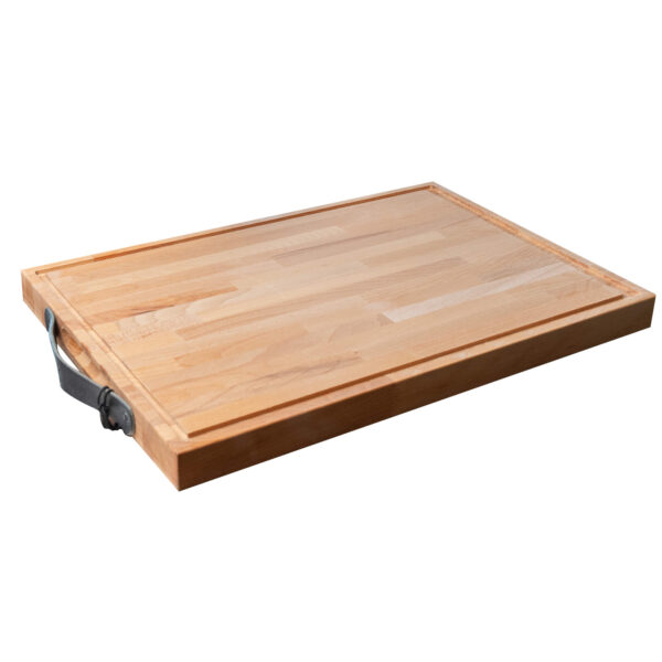 Kolenboertje beukenhouten snijplank groot|Kolenboertje snijplank groot label|Kolenboertje snijplank groot zijkant|Kolenboertje beukenhouten snijplank middel