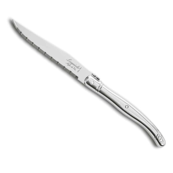 Laguiole Steakmessen RVS- 6 stuks met messenblok|||