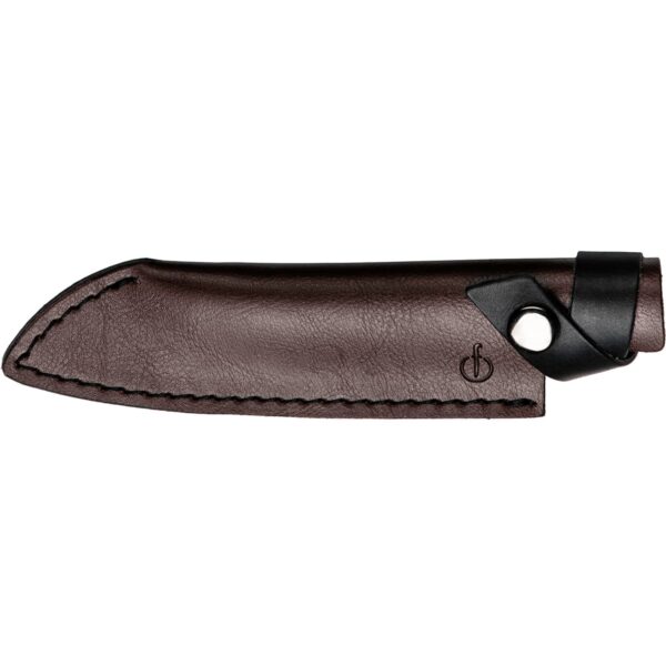 Prachtige lederen hoes voor het Forged santokumes 14cm.|