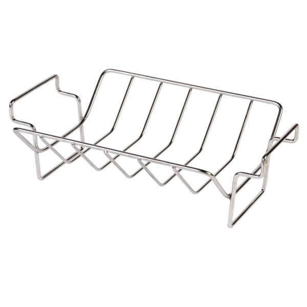 RVS rooster voor grote stukken vlees of gevogelte die langzaam moeten garen. Geschikt voor de Big Green Egg Large en XLarge.|