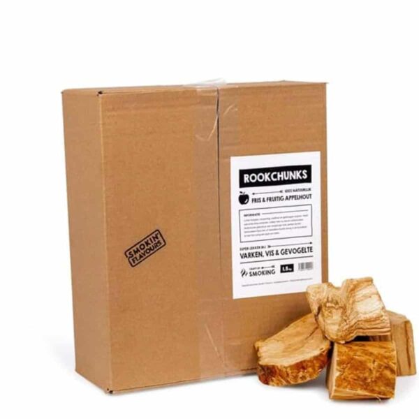 Rookchunks Appel als smaakmakers