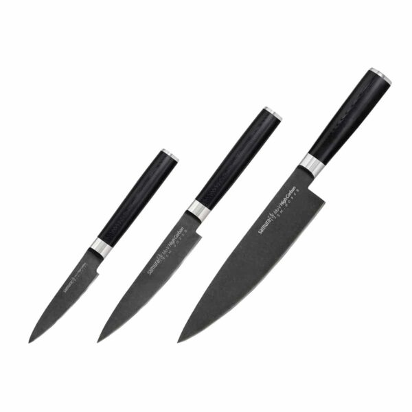 Samura MO-V Stonewash 3-delig messenset in mooie giftbox.|||