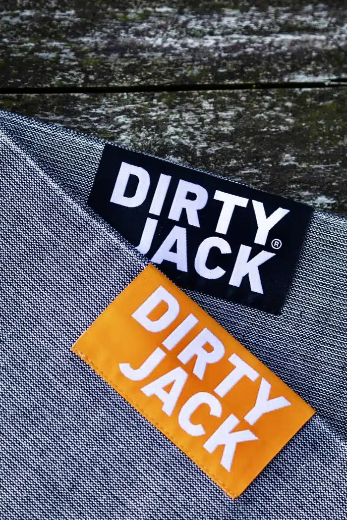 DIRTY JACK kookdoek Charcoal Black label dubbel geweven katoen (ca. 55 x 65 cm na wassing)