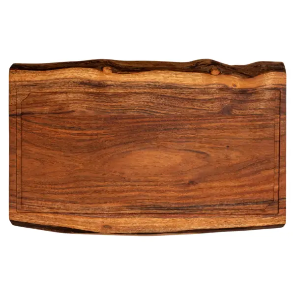Forged snijplank naturel large acaciahout 55x35 cm met sapgeul