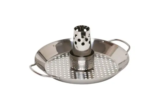 Monolith Chicken Roaster RVS kiphouder met geperforeerde pan