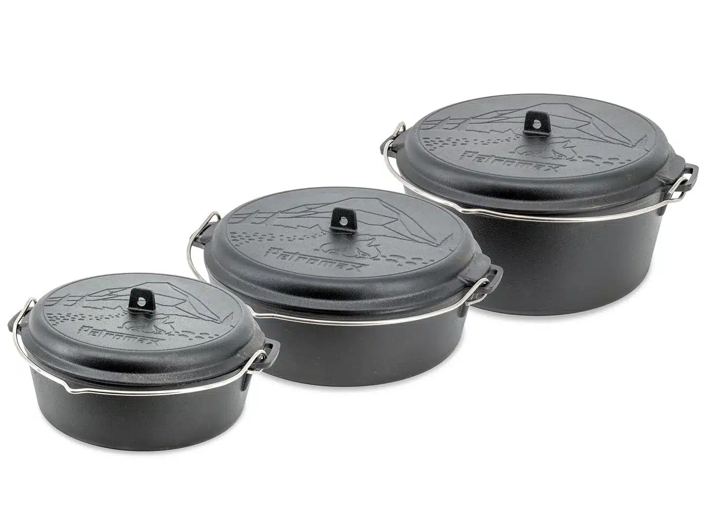 Petromax Dutch Oven FT6-t 5,5 liter Essential gietijzer platte bodem set