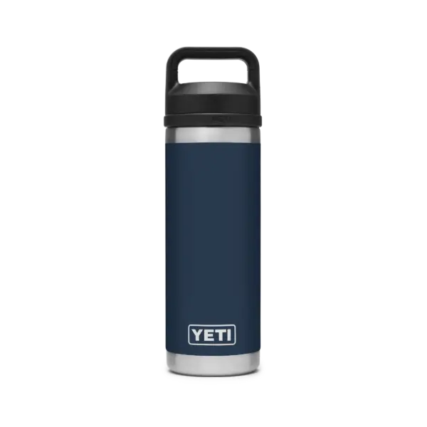 YETI Rambler 18 oz Bottle Navy 532 ml met Chug Cap vacuümisolatie