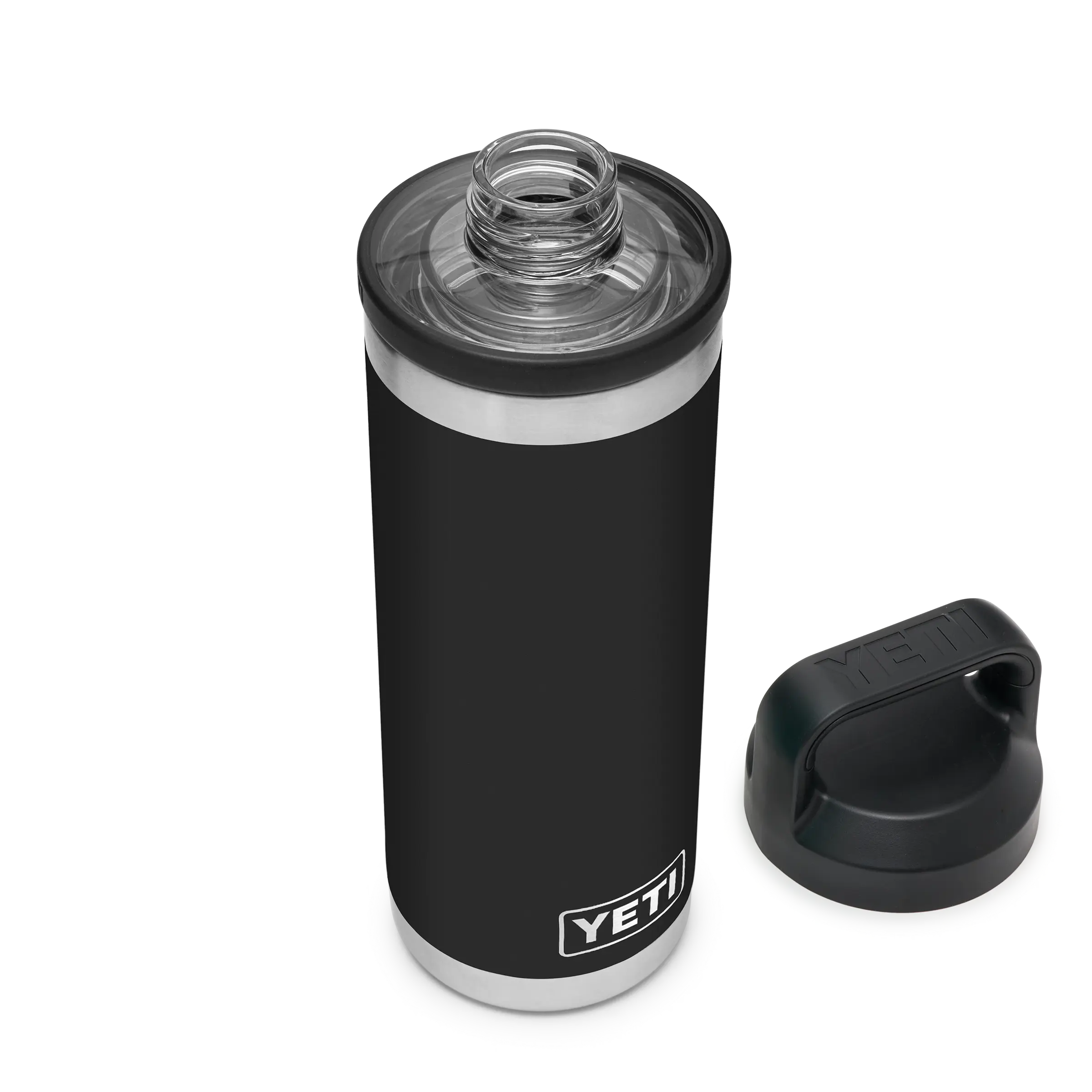 YETI Rambler 18 oz Bottle Black 532 ml met Chug Cap vacuümisolatie