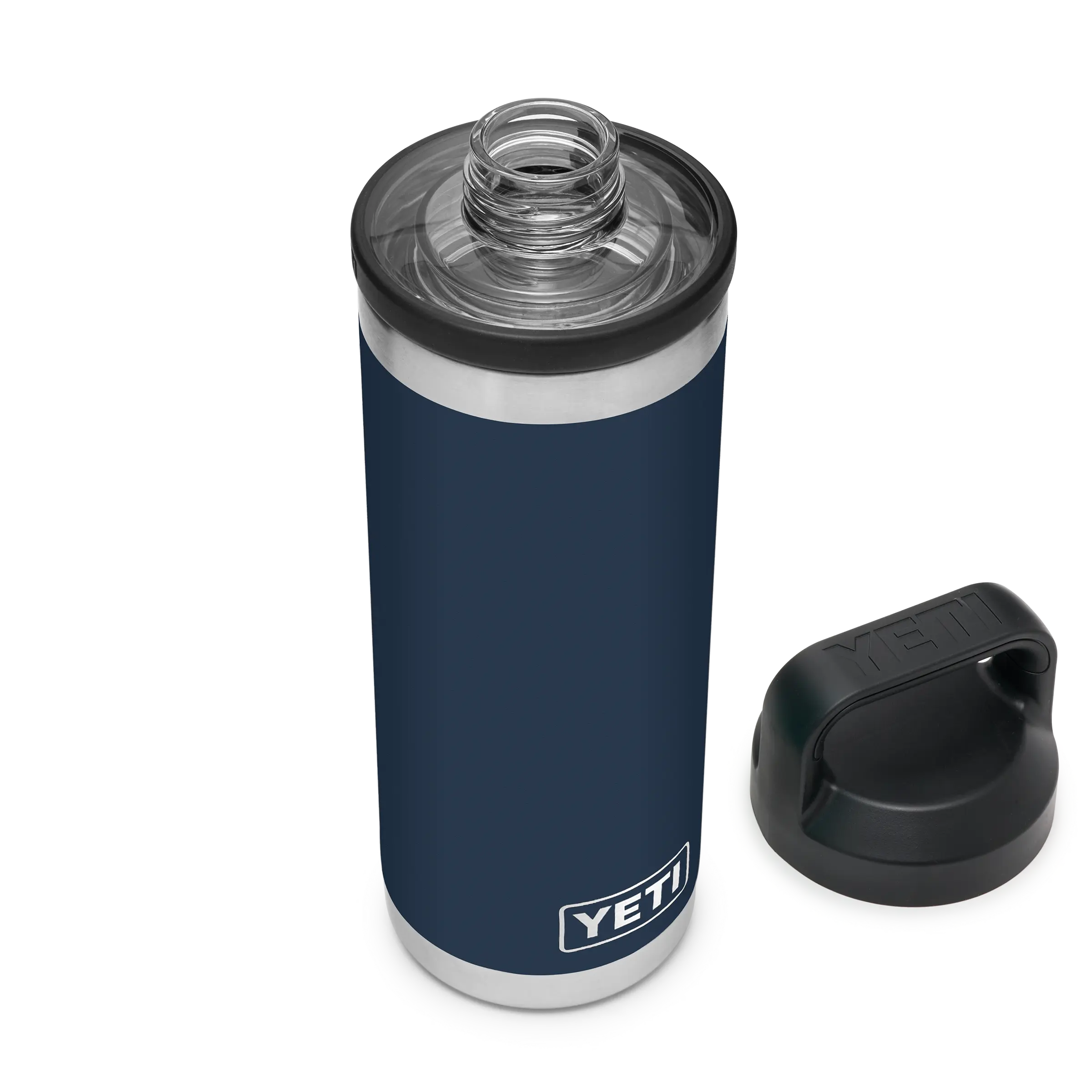 YETI Rambler 18 oz Bottle Navy 532 ml met Chug Cap vacuümisolatie