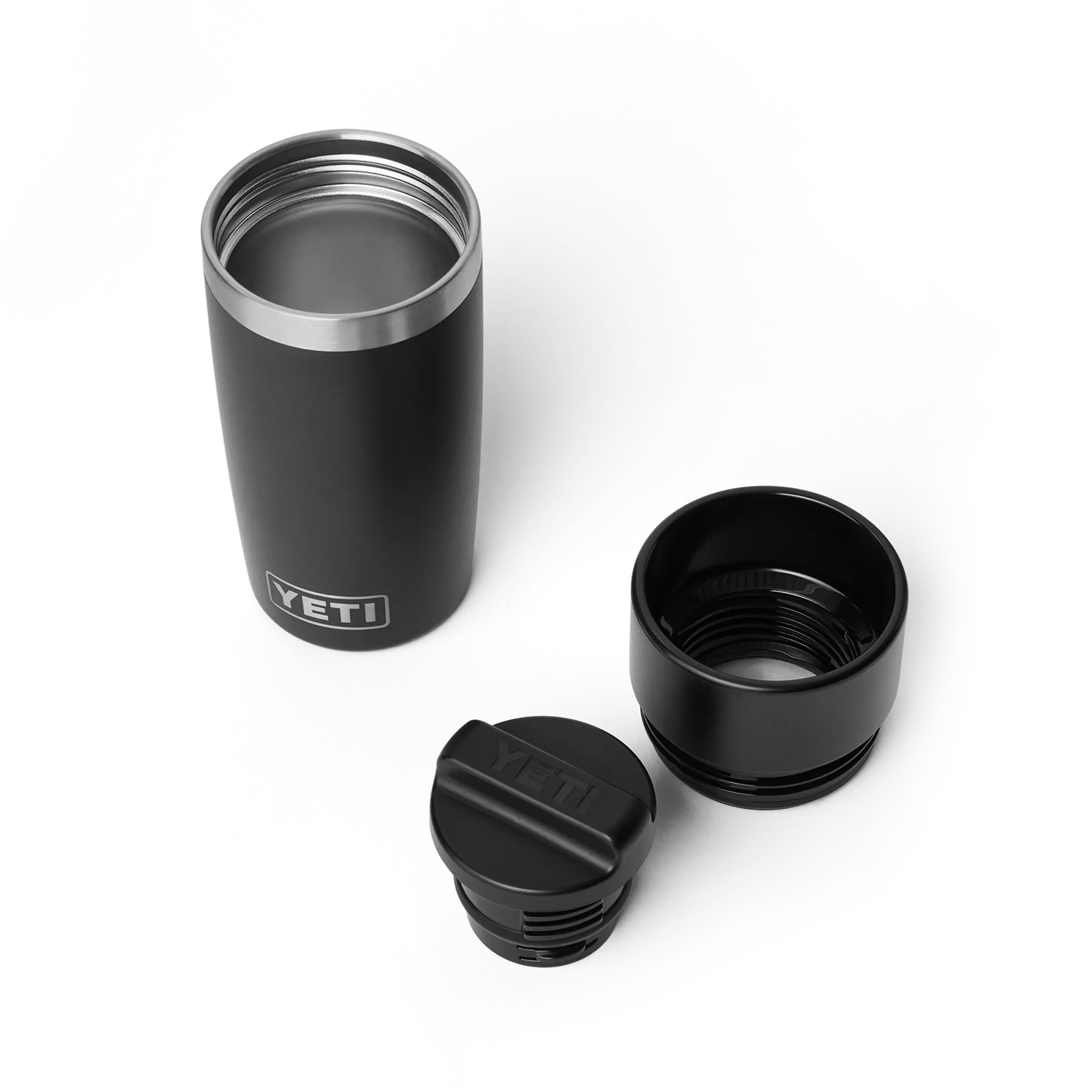 YETI Rambler 12 oz Bottle Black 354 ml met 360 graden HotShot dop
