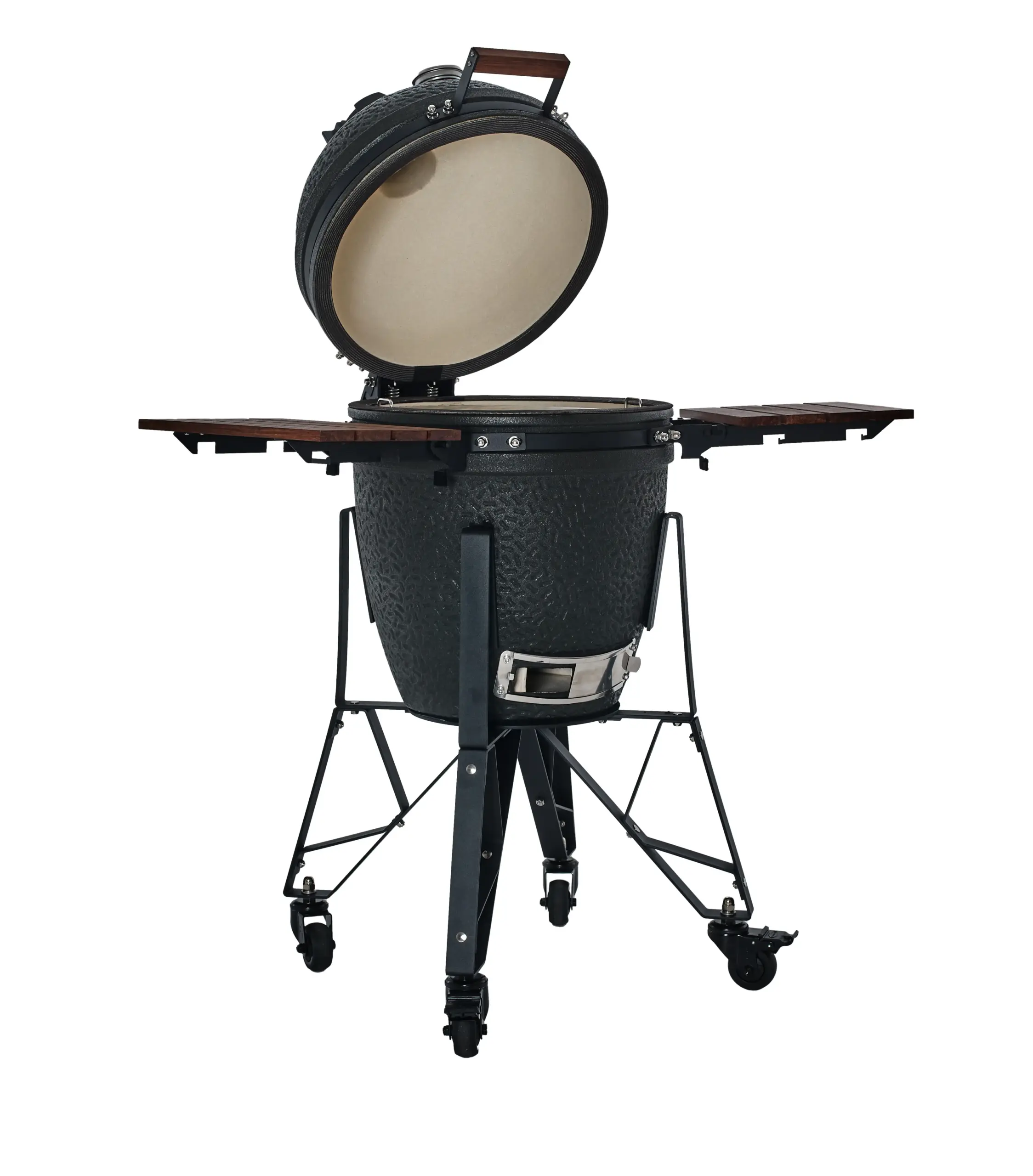 The Bastard Original Urban Medium Complete BU203 matzwart kamado 40 cm met onderstel en zijtafels